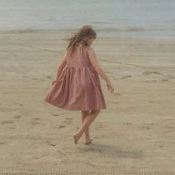 Red Creek Kids SALE Linen Button Up Garden Dress - Misty Rose