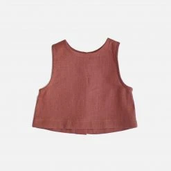 Red Creek Kids SALE Linen Cropped Maggie Tank - Spice