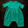 Red Creek Kids Linen Raglan Jumpsuit - Grass