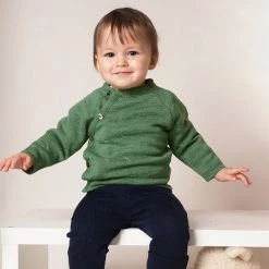 Reiff Tops & Sweaters Organic Merino Wool Wrap Cardigan - Sage