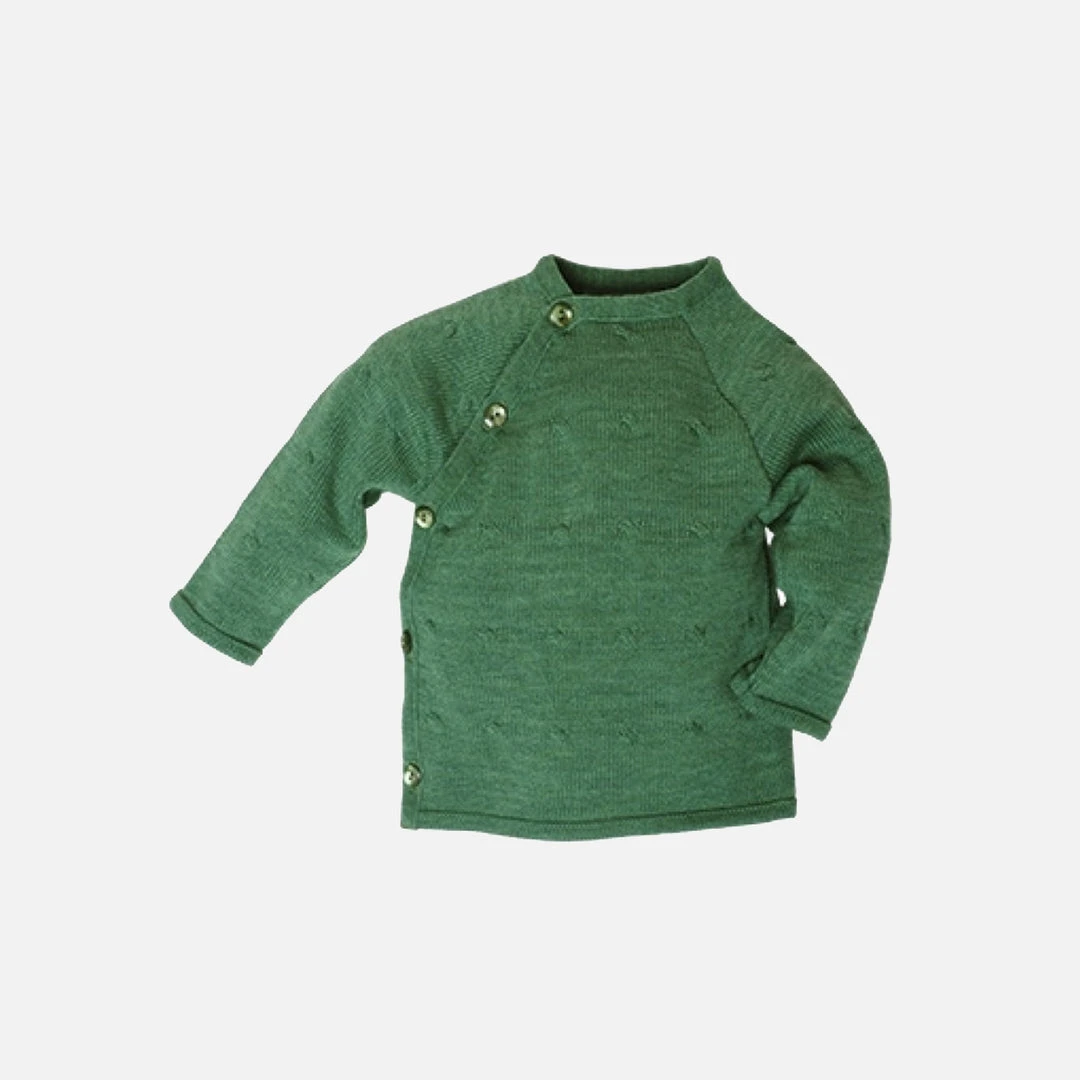 Reiff Tops & Sweaters Organic Merino Wool Wrap Cardigan - Sage