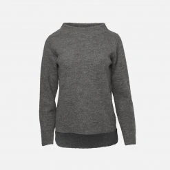 Reiff Women's Organic Merino Wool Crepe Sweater - Slate