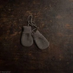 Selana Organic Merino Wool Mittens - Chocolate Baby Wool