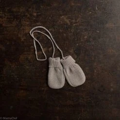 Selana Baby Wool Organic Merino Wool Mittens - Beige