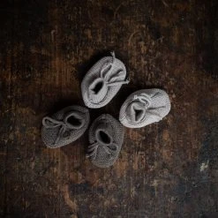 Selana Organic Merino Wool Booties - Beige Baby Wool