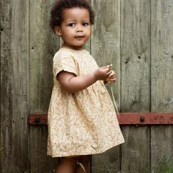 Serendipity Organics Organic Cotton Baby Flair Dress - Sandthorn SALE