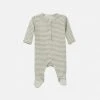 Serendipity Organics SALE Organic Cotton Newborn Rib Babysuit - Sage/Off White