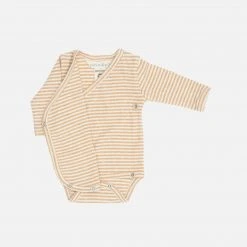 Serendipity Organics SALE Organic Cotton Rib Newborn Wrap Body - Desert/Off White