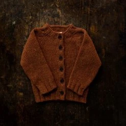 SISKIN Donegal Merino Wool Coast Cardigan - Cinnamon