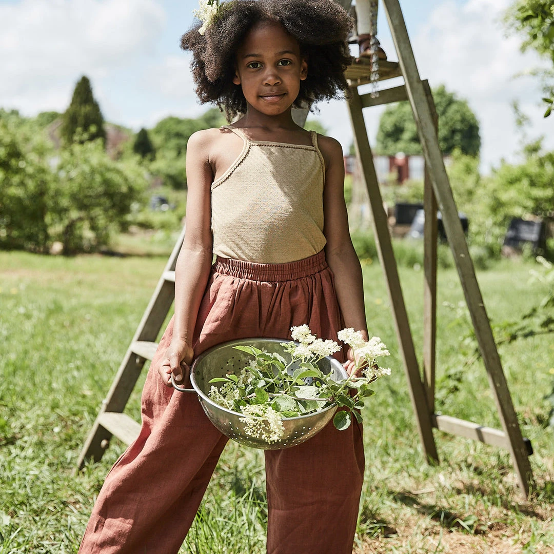 Red Creek Kids SALE Linen Bobby Pants - Spice