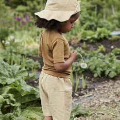 SISKIN By Engel Kids Wool Exclusive Organic Merino Wool & Silk SS Top - Deep Ochre