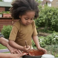 SISKIN By Engel Kids Wool Exclusive Organic Merino Wool & Silk SS Top - Deep Ochre