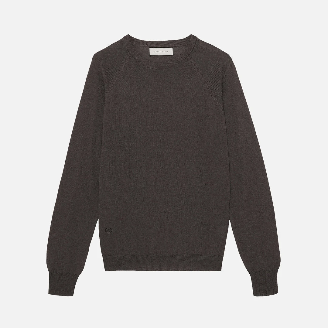 Skall Studio Women's Merino Wool Alessi O-Neck Jumper – Dark Brown Outlet