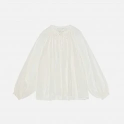 Skall Studio Women's Organic Cotton Anni Blouse - Light Cream SALE