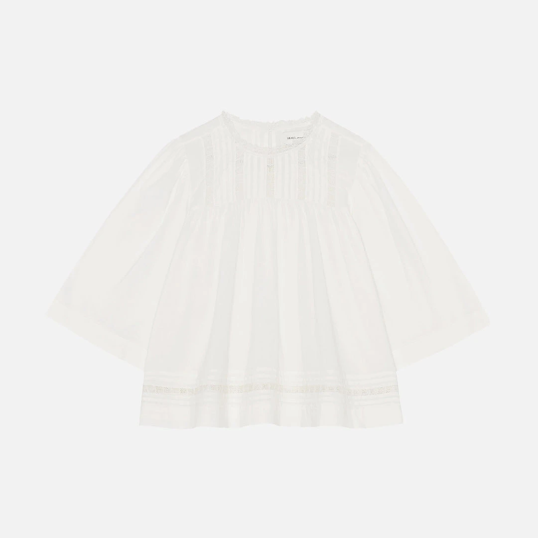 Skall Studio SALE Women's Organic Cotton Cosmos Blouse - Optic White
