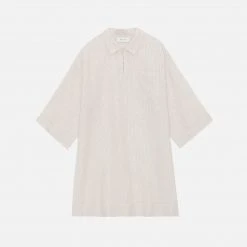 Skall Studio SALE Women's Linen Farrah Oversize Tunic - Desert Sand/White Stripe