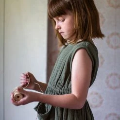 Soor Ploom Organic Cotton Orla Dress - Dill