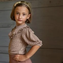 Soor Ploom Organic Pima Cotton Nancy Top - Dark Tea Cotton & Linen