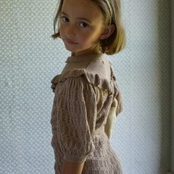 Soor Ploom Organic Pima Cotton Lacey Shortie - Dark Tea Cotton & Linen