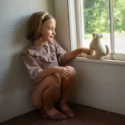 Soor Ploom Organic Pima Cotton Nancy Top - Dark Tea Cotton & Linen