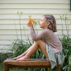 Soor Ploom Organic Pima Cotton Iona Cardigan - Dark Tea