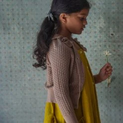 Soor Ploom Organic Pima Cotton Iona Cardigan - Dark Tea