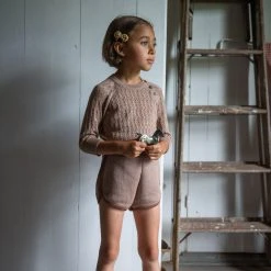 Soor Ploom Cotton & Linen Organic Pima Cotton Lou Pullover - Dark Tea