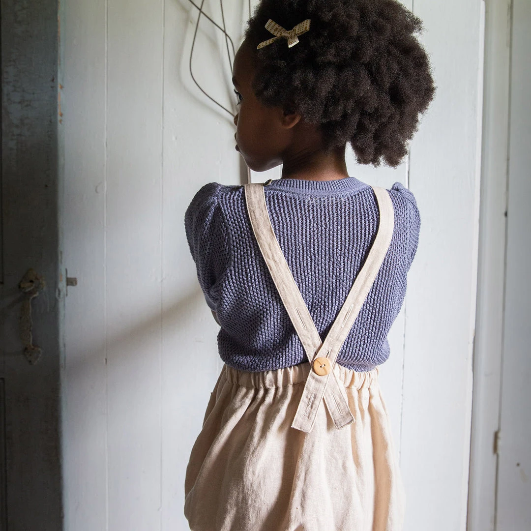 Soor Ploom Linen Oona Romper - Tea Cotton & Linen