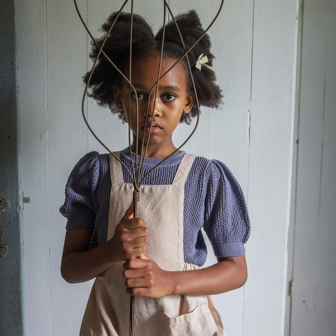 Soor Ploom Linen Oona Romper - Tea Cotton & Linen