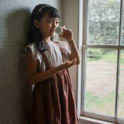 Soor Ploom Linen Eloise Pinafore - Henna Cotton & Linen