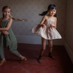 Soor Ploom Cotton Ines Romper - Dill