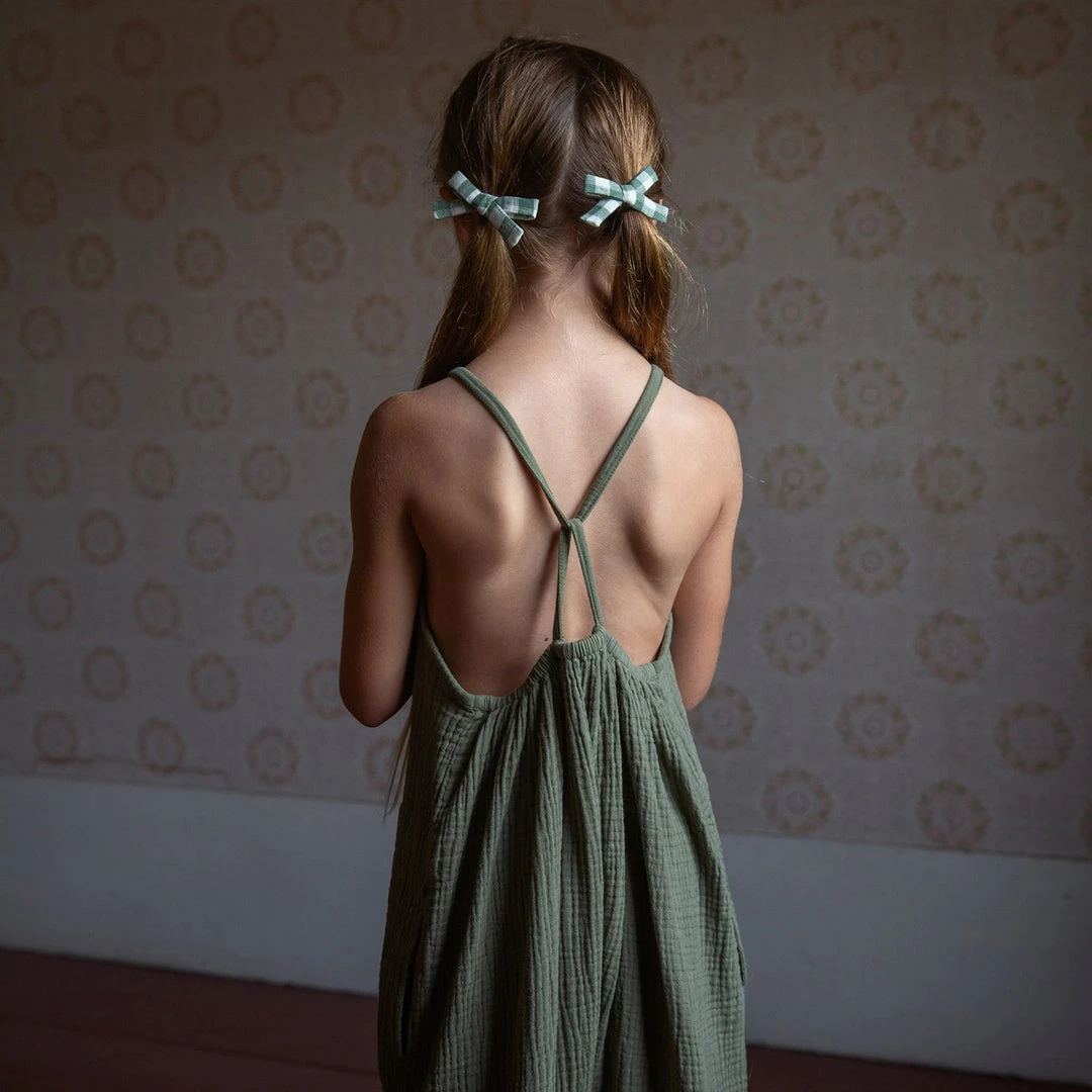 Soor Ploom Cotton Ines Romper - Dill