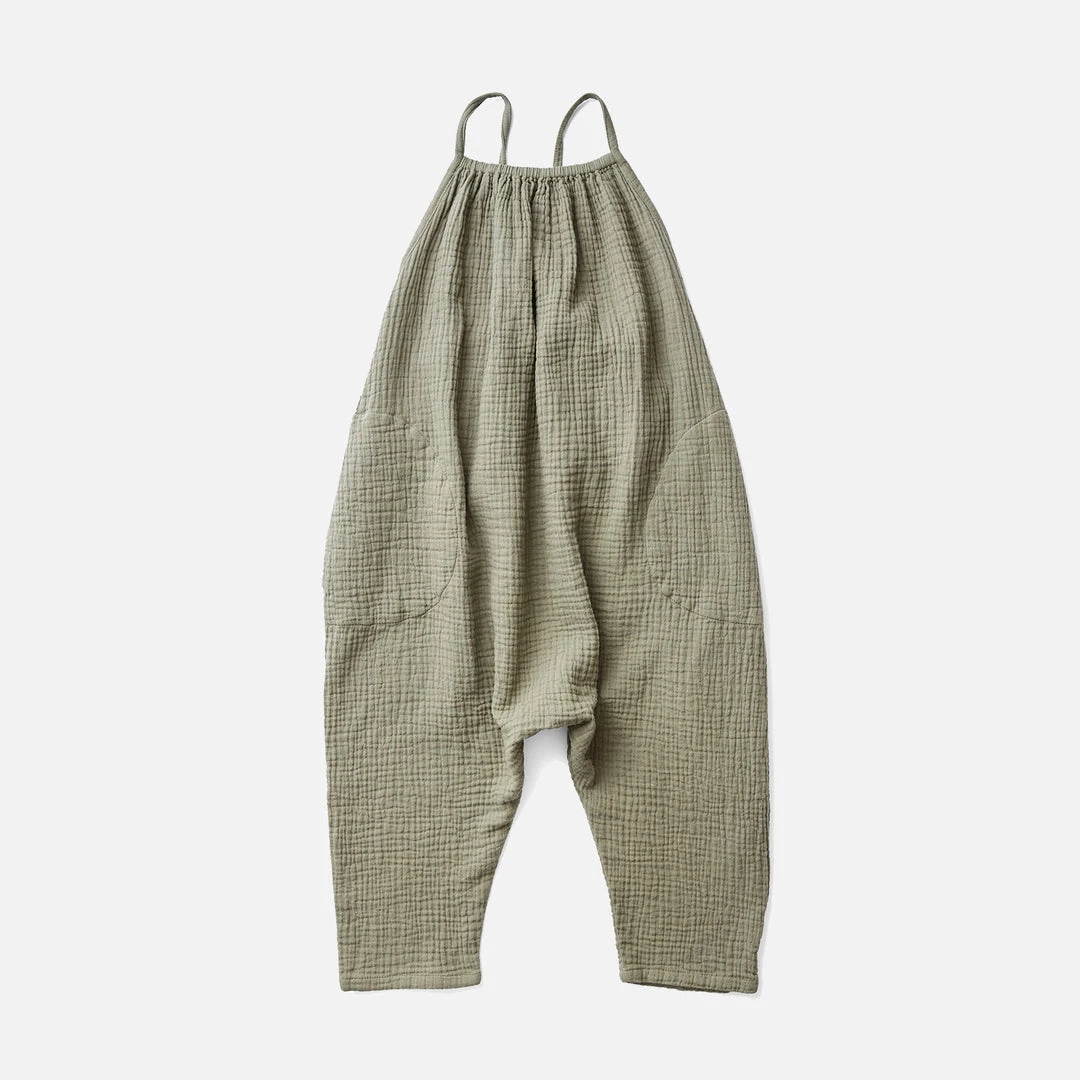 Soor Ploom Cotton Ines Romper - Dill