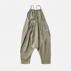 Soor Ploom Cotton Ines Romper - Dill