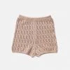 Soor Ploom Organic Pima Cotton Lacey Shortie - Dark Tea Cotton & Linen