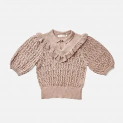 Soor Ploom Organic Pima Cotton Nancy Top - Dark Tea Cotton & Linen