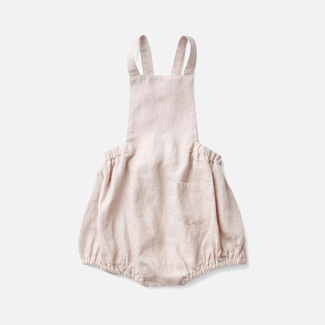 Soor Ploom Linen Oona Romper - Tea Cotton & Linen