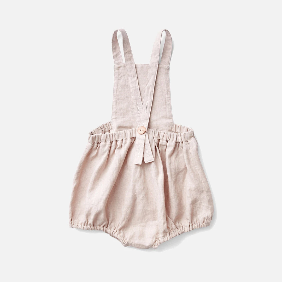 Soor Ploom Linen Oona Romper - Tea Cotton & Linen