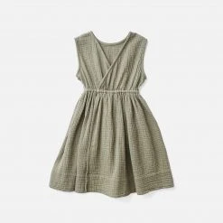Soor Ploom Organic Cotton Orla Dress - Dill