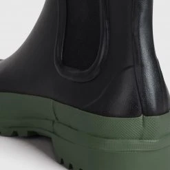 Stutterheim Adult's Rubber Rainwalker Boots - Black/Green