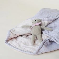 Summer & Storm Linen Stonewashed Quilted Duvet/Play Mat - Musk & Orchard Baby Gifts