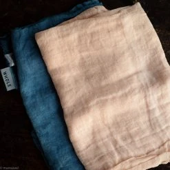 Whole Cotton & Linen Hand Dyed Organic Linen Wana Muslin Swaddle/Scarf - Many Colours