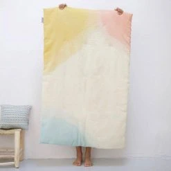 Whole Hand Dyed Wool Crepe Wawa Quilt - Rainbow Pink Home & Baby Care