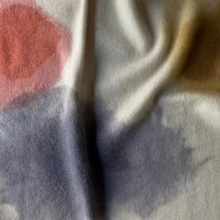 Whole Hand Dyed Wool Wumi Blanket - Grey/Pink/Ochre