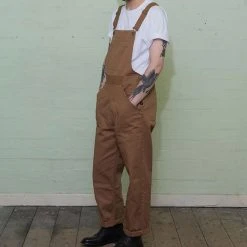 Yarmouth Oilskins Adult's Cotton Twill Dungarees - Khaki Adults