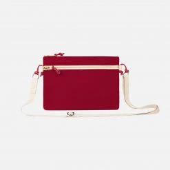 YKRA Cotton Canvas Side Pouch Bag - Bordeaux Bags