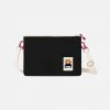 YKRA Bags Cotton Canvas Side Pouch Bag - Black