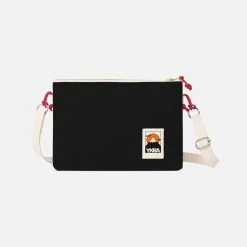 YKRA Bags Cotton Canvas Side Pouch Bag - Black