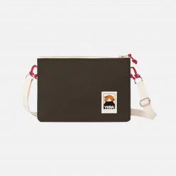 YKRA Cotton Canvas Side Pouch Bag - Khaki