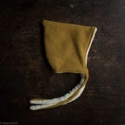 Kleine Schobbejak Wool/Cotton Sherpa Pixie Hat - Ochre Baby Wool